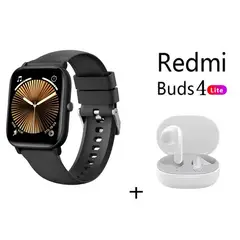 XIAOMI - Buds4 Lite combo Blanco y Reloj Inteligente C09 Negro