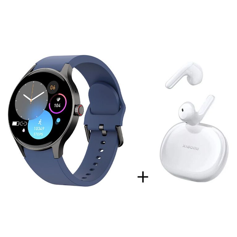 Audífonos Bluetooth Air 3 SE y Reloj Inteligente Y80 - Azul