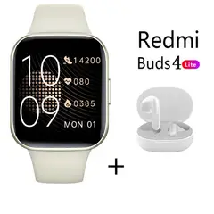 XIAOMI - Reloj inteligente Y83 Dorado + Redmi Buds 4 Lite - Blanco