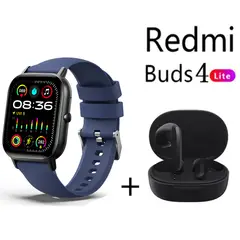 XIAOMI - Reloj inteligente Azul + Redmi Buds 4 Lite - Negro