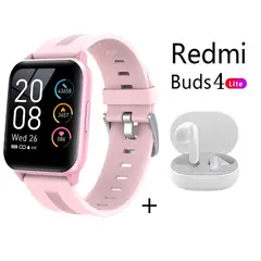 XIAOMI - Y79 reloj inteligente deportivo Rosado + Redmi Buds 4 Lite - Blanco