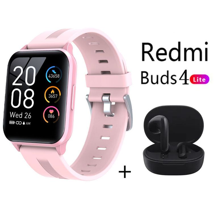 Y79 reloj inteligente deportivo Rosado + combo Redmi Buds 4 Lite