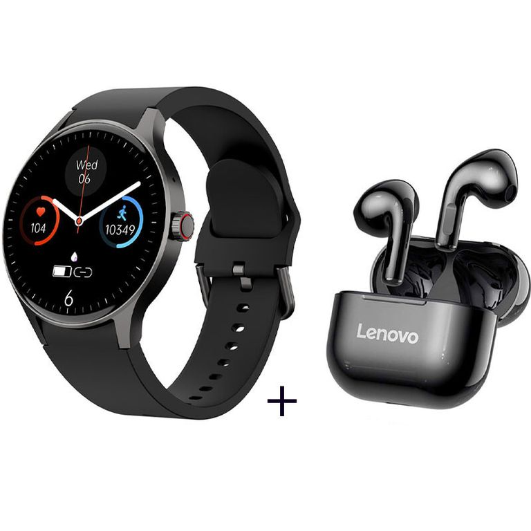 Pantalla AMOLED reloj inteligente deportivo + LP40 - Negro