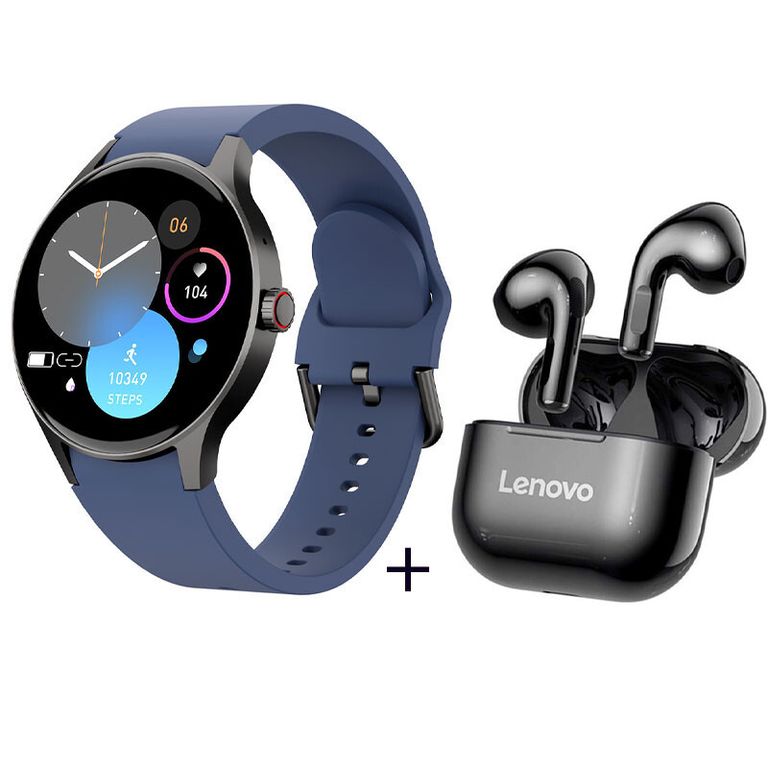 Pantalla AMOLED reloj inteligente deportivo + LP40 - Azul