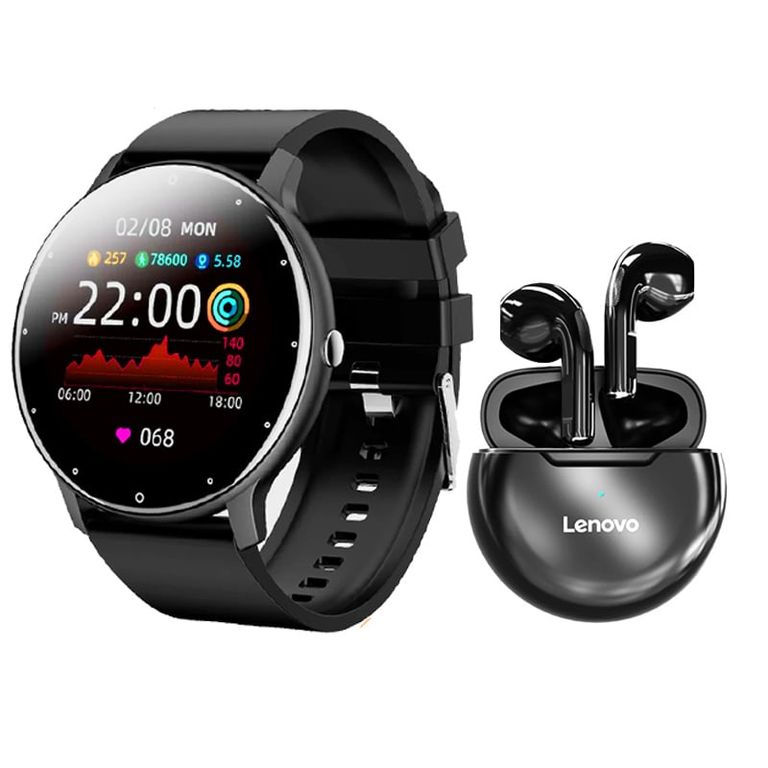 Audífonos HT38 De Tws y Toumi Fit 2-B watch Reloj inteligente