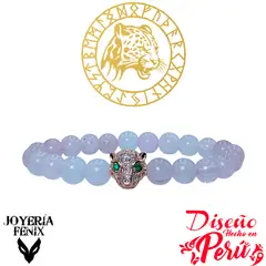 JOYERIA FENIX - Pulsera Leopardo Rosa Zircón - Joyería Fénix
