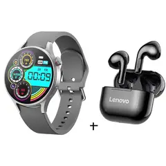 LENOVO - Reloj inteligente de moda y LP40 Gris