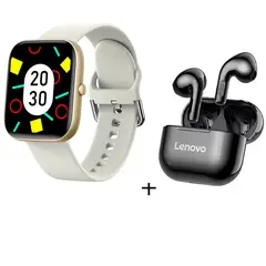 LENOVO - Audífonos LP40 De Tws y Reloj inteligente de - Blanquecino