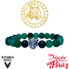 JOYERIA FENIX - Pulsera Leopardo Plateado Zircón - Joyería Fénix