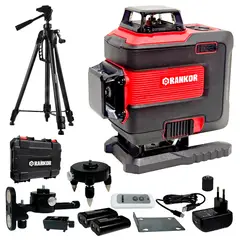 RANKOR - NIVEL LASER 4D VERDE INDUSTRIAL RLG16002KIT 16 LINEAS + TRIPODE