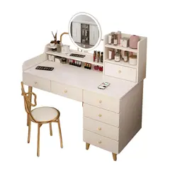 GENERICO - Tocador De Maquillaje Vintage Espejo Con Luz Para Dormitorio ZZ84