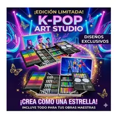 GENERICO - Set Arte Maleta de Aluminio GUERRERAS KPOP -GENERICO