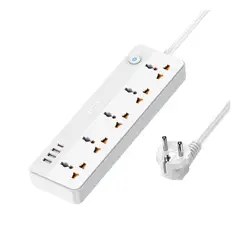 REMAX - Power Strip RP-U153 Blanco 3 outlets