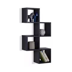 PELIKANO - Repisa Nild Flotante Melamina 80x40cm Negro