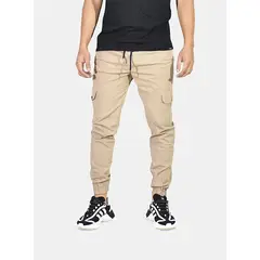 YONISTERS CLOTHING - Jogger Cargo Urbano Hombre Drill Semipitillo Beige