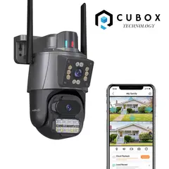 OEM - CAMARA WIFI 360° IP 66 CON DOBLE LENTE + ALARMA + SIRENA