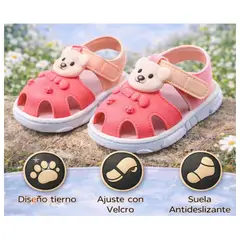 GENERICO - Sandalias Infantiles con Osito Niña