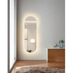 GENERICO - Espejo LED 3 tonos cuerpo entero 130x30cm ovalado