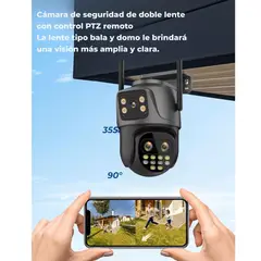 OEM - CAMARA WIFI 360° IP 66 CON DOBLE LENTE 5K ZOOM OPTICO