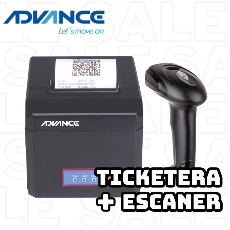 IMPRESORA TERMICA RECIBOS ADV-8010N + ESCANER ADV-6013
