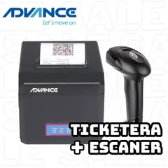 ADVANCE - IMPRESORA TERMICA RECIBOS ADV-8010N + ESCANER ADV-6013