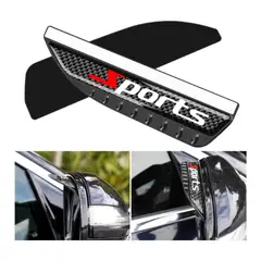 GENERICO - Protector de Espejos laterales fibra de carbono de lluvia auto Sport