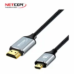 GENERICO - CABLE MICRO HDMI A HDMI DE 5 MTS UHD 4K@60Hz V2.0 - NETCOM