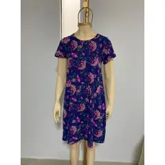 GENERICO - Vestido Casual Morado floreado