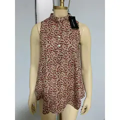 GENERICO - Blusa Floreada color Ladrillo