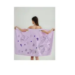 GENERICO - TOALLA BATA DE BAÑO MUJER-LILA