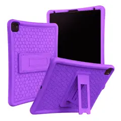 GENERICO - Funda Protector Antigolpe Goma con Soporte Para A9 Plus 11" - MORADO