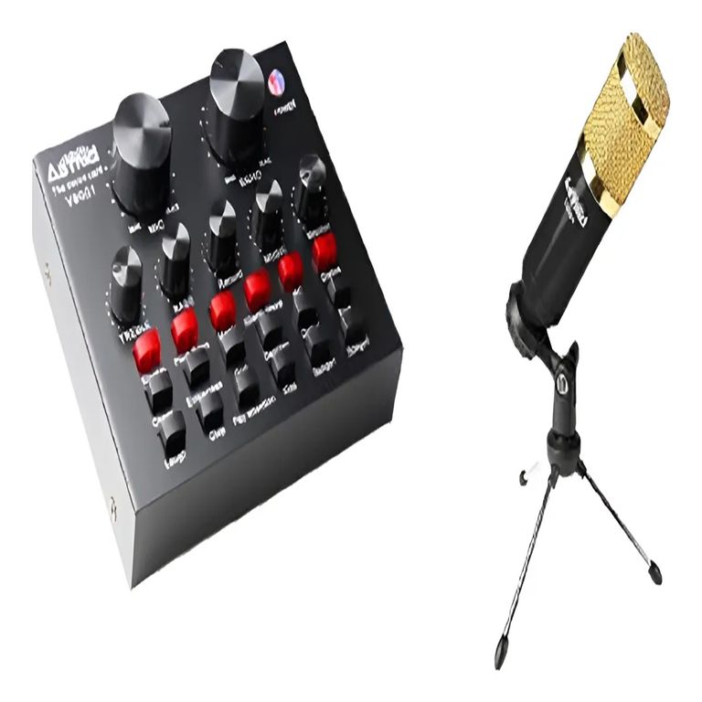 Kit de grabación V8 con micrófono condensador