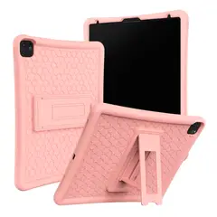 GENERICO - Funda Protector Antigolpe Goma con Soporte Para iPad A16 11th / 10 th Gen. - ROSADO