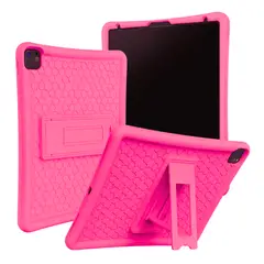 GENERICO - Funda Protector Antigolpe Goma con Soporte Para iPad A16 11th / 10 th Gen. - FUCSIA