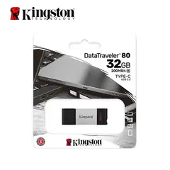 KINGSTON - MEMORIA USB TIPO C DATATRAVELER 80 DE 32 GB