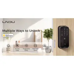 GENERICO - Smart Lock HK01 con Huella Digital Bluetooth compatible con app LE Homekit Negro