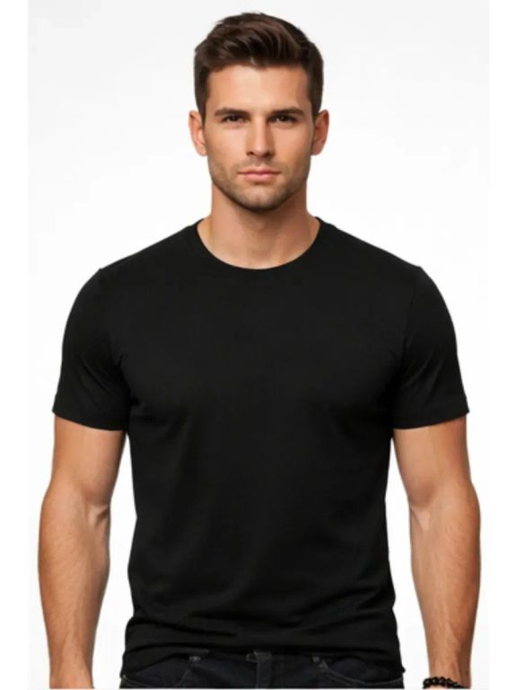 Polo Slim Fit Hombre Algodón Negro