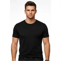 ENKI - Polo Slim Fit Hombre Algodón Negro