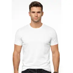 ENKI - Polo Slim Fit Hombre Blanco Manga Corta Cuello Redondo