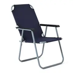 GENERICO - SILLA PLEGABLE PORTÁTIL DE TERRAZA PLAYA CAMPING JARDIN AZUL MARINO