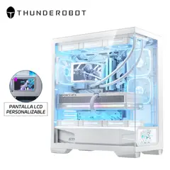 THUNDEROBOT - Gabinete Case PC Gamer con Pantalla Blanco Vidrio Templado