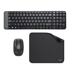 LOGITECH - TECLADO MK220+PAD MOUSE 200X230 NEGRO