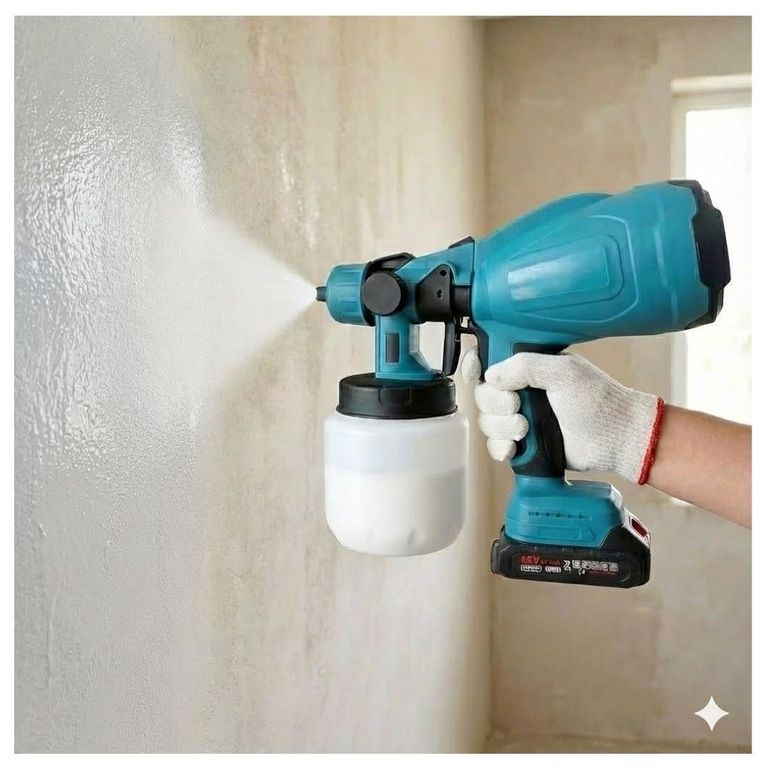 Pistola para Pintar Inalámbrica Bateria 48V Compresor de Pintura Pulverizador