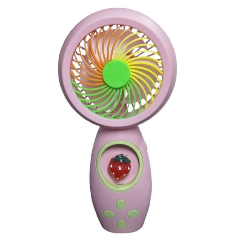 Mini ventilador recargable USB de mano con un diseño de fruta