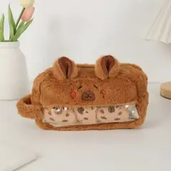 GENERICO - Neceser Cartuchera Capibara con pines felpa