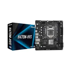 ASROCK - Placa Base H470M-Hvs Micro-Atx Lga 1200 Ddr4 Hdmi D-Sub Sata Pcie Para Escritorio