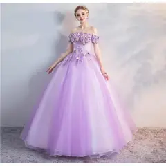 GENERICO - Vestido Princesa Mujer Quinceañera Talla S Lila