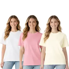 OEM - Pack 3 polos manga corta para mujer.