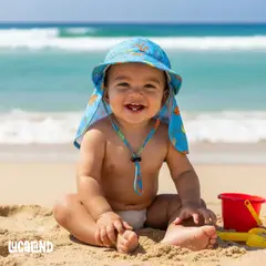 LUCALAND - Gorro de sol con FPS 50+ para bebé