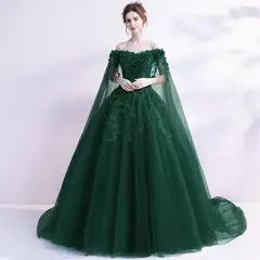 GENERICO - Vestido Princesa Mujer Quinceañera Talla XS Verde